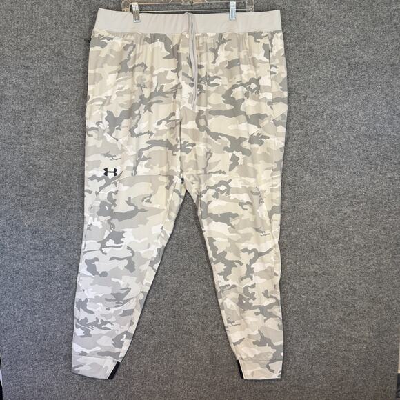 Under Armour Pants Mens XXL Gray Jogger Sweatpants Camouflage Performance - Picture 1 of 10